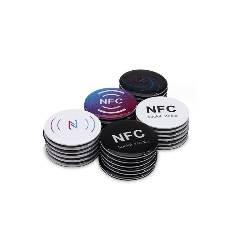 RFID滴膠卡不干膠錢幣卡手機貼源頭工廠定制NFC電梯卡小區門禁卡